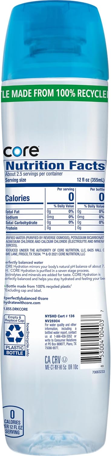 Core Hydration Perfectly Balanced Water, 30.4 fl oz bottle (Pack of 12) - Image 7